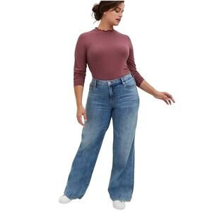 Torrid Wide Leg Vintage Feel Stretch High-Rise Baggy Skater Jean - 10S